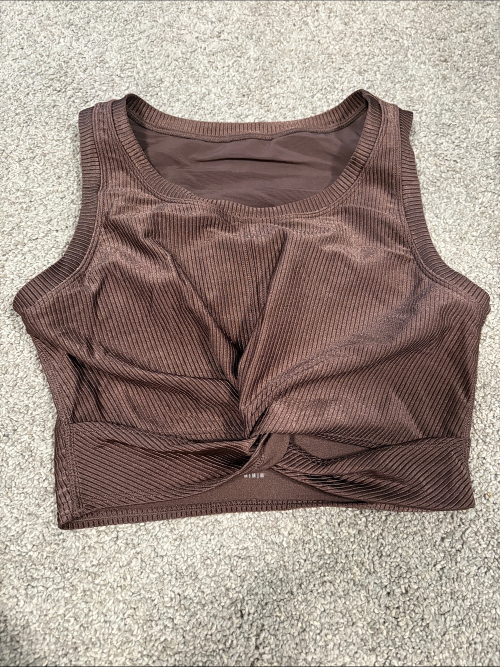 Aerie Brown Criss Cross Tank Top